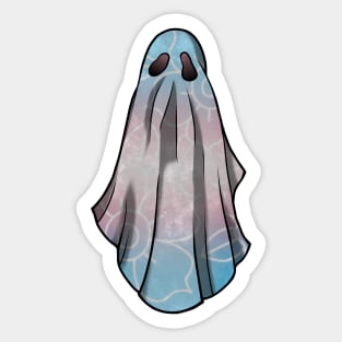 Transgender Pride Flowery Ghost Sticker